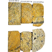 Captain Stained Petrographic Blocks from Hole C13-03